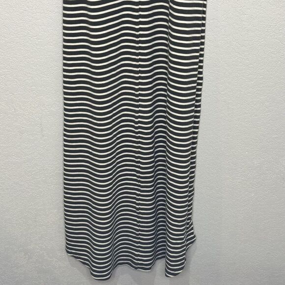 Z Supply Dress Size Small Army Green White Striped Sleeveless Maxi Tank Stretch - Picture 8 of 10